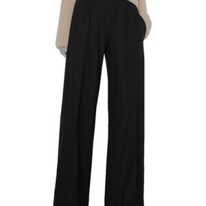 Vince High-Waist Wide-Leg Wool Blend Trousers — Size 0 (Style V0280-20583)